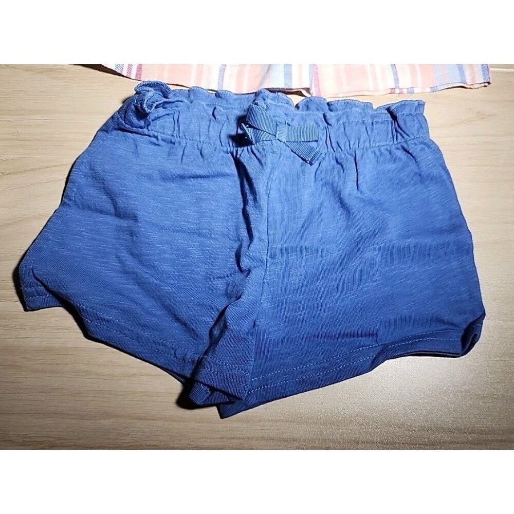 Baby Girls 9 Months Carter's Striped Linen Blend Tank & Shorts Cotton - Picture 4 of 9